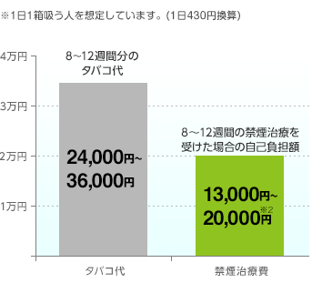 禁煙治療にかかる費用（保険適用）